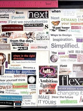 Multicolor Inspirational Word Collage Cut-outs
